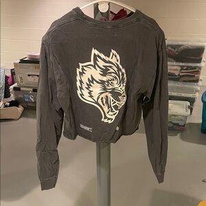 Darcsport She Gray Long Sleeve with Wolf Graphic
